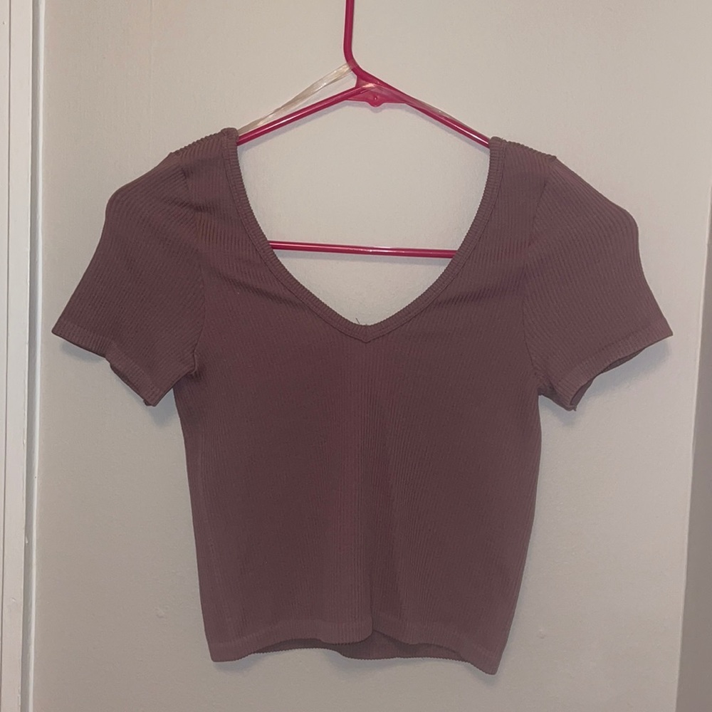 purple crop top